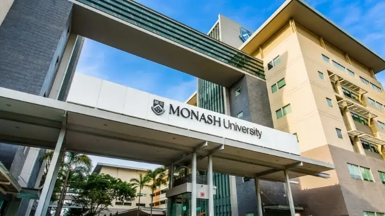 Exterior view of a Monash University campus building